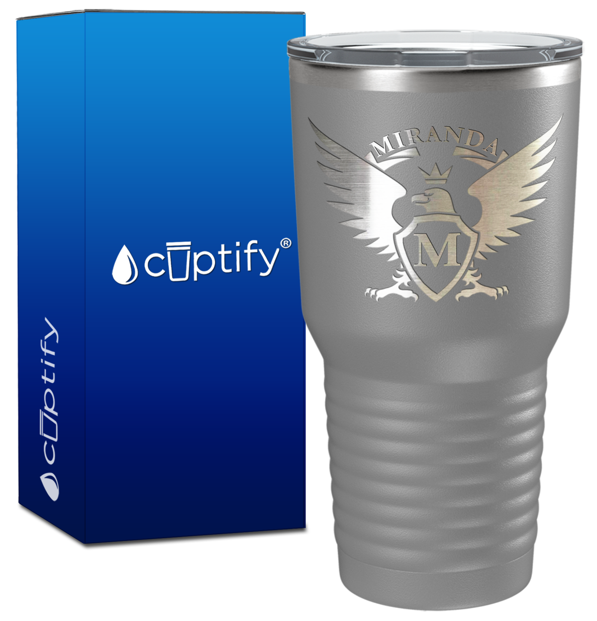 Personalized Eagle Engraved on 30oz Tumbler