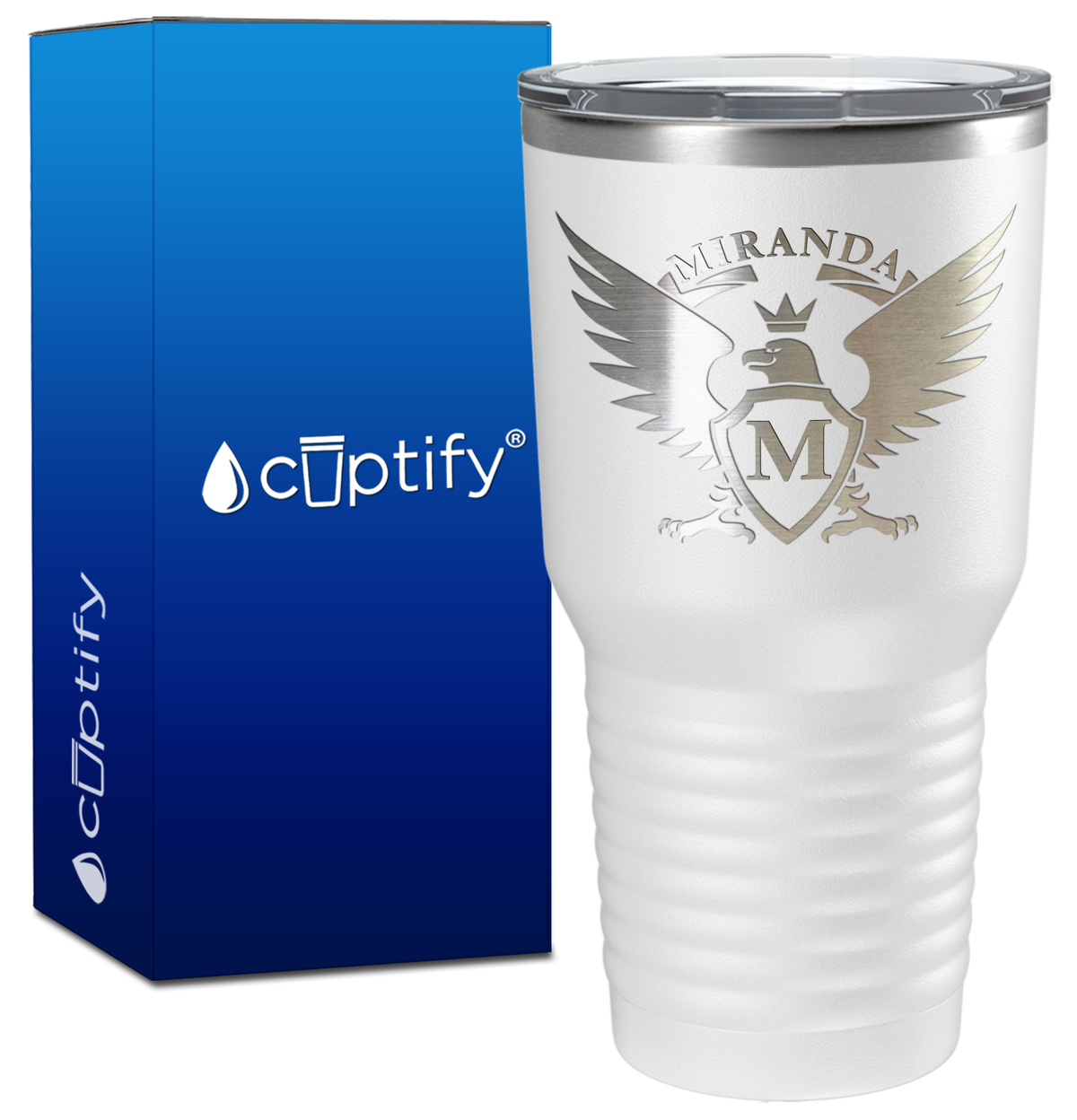 Personalized Eagle Engraved on 30oz Tumbler