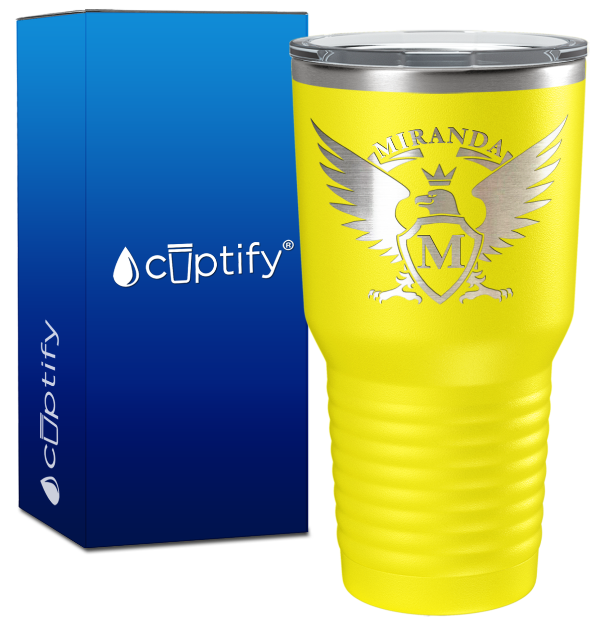 Personalized Eagle Engraved on 30oz Tumbler