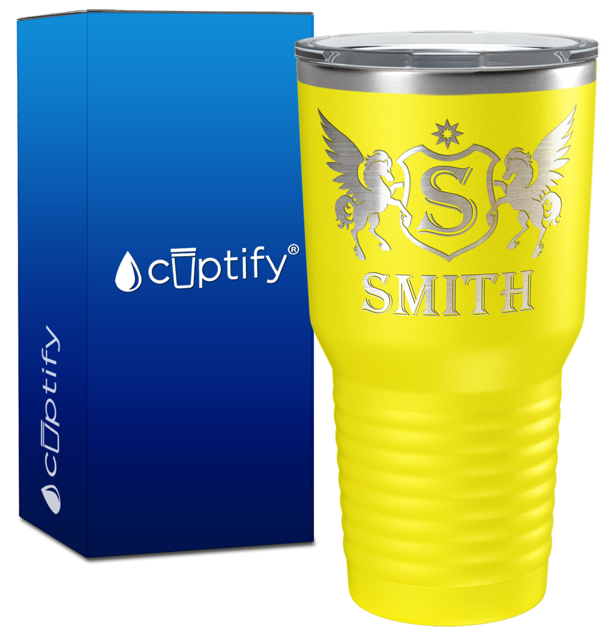 Personalized Pegasus Engraved on 30oz Tumbler