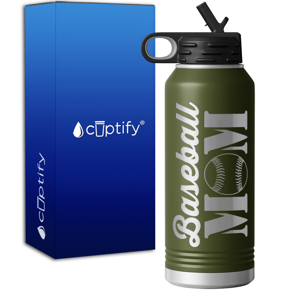 Baseball Mom 32oz Sport Water Bottle