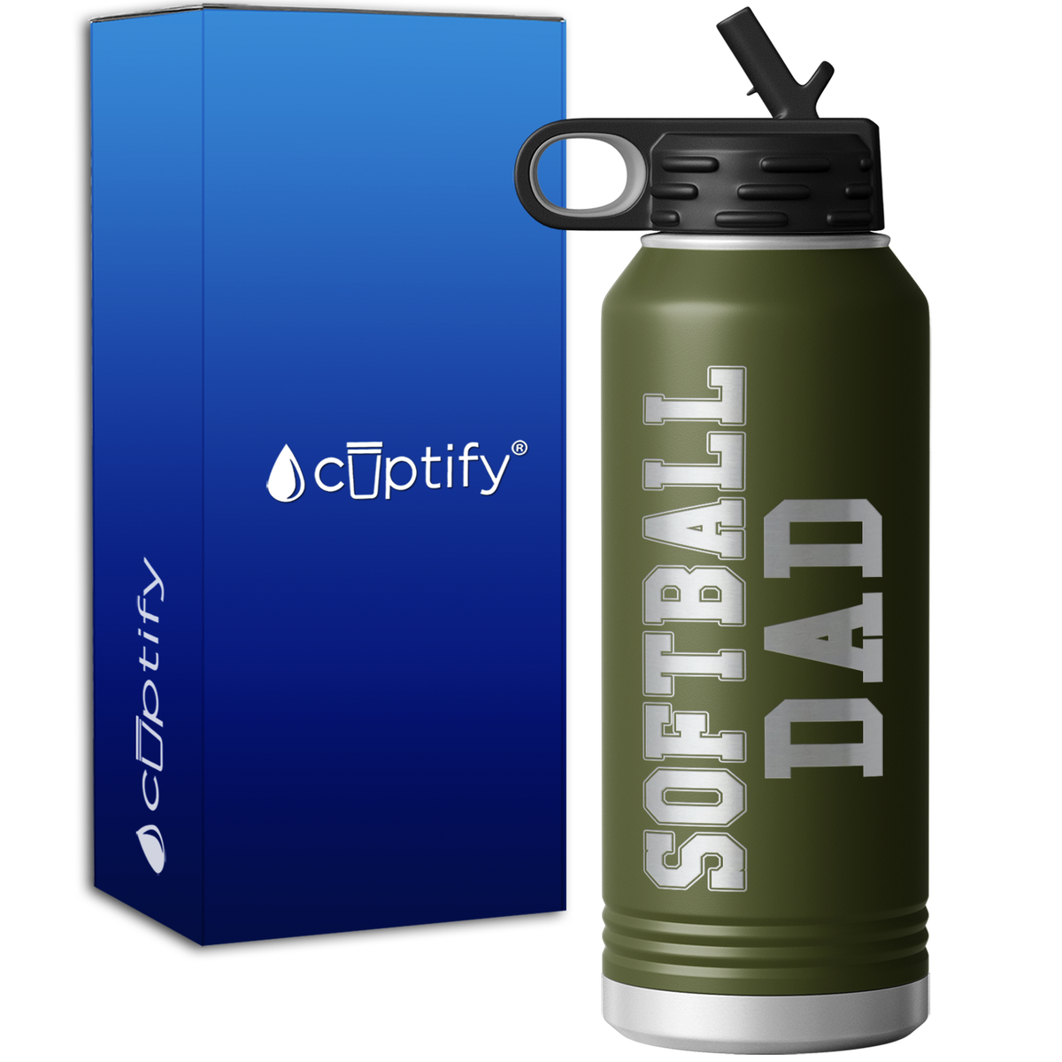 Dad Softball 32oz Sport Water Bottle