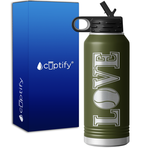Tennis Love 32oz Sport Water Bottle