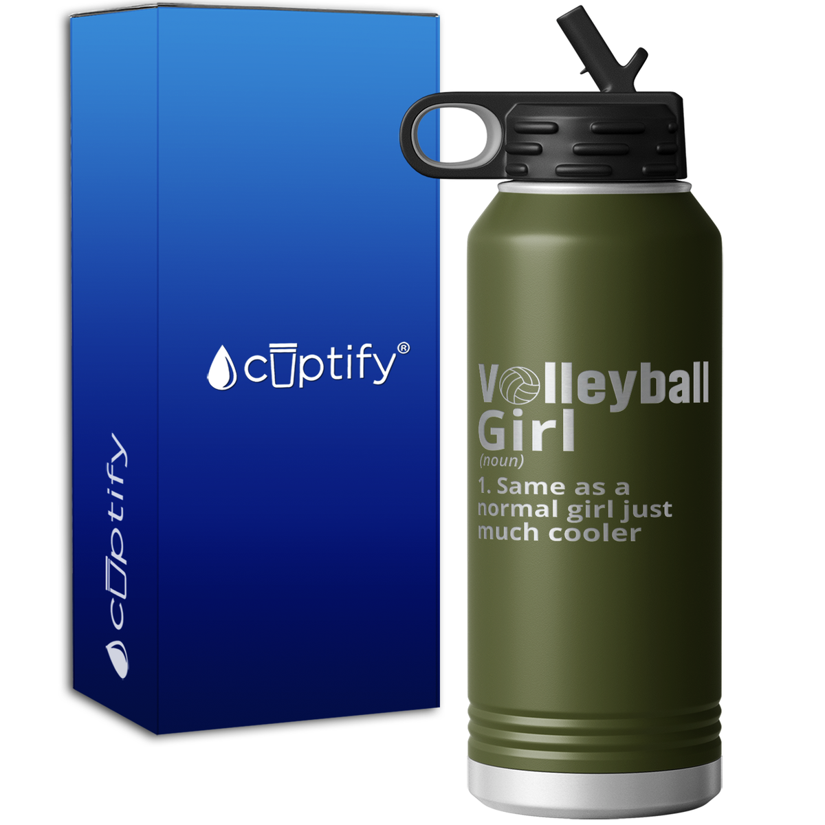 Volleyball Girl Definition 32oz Sport Water Bottle