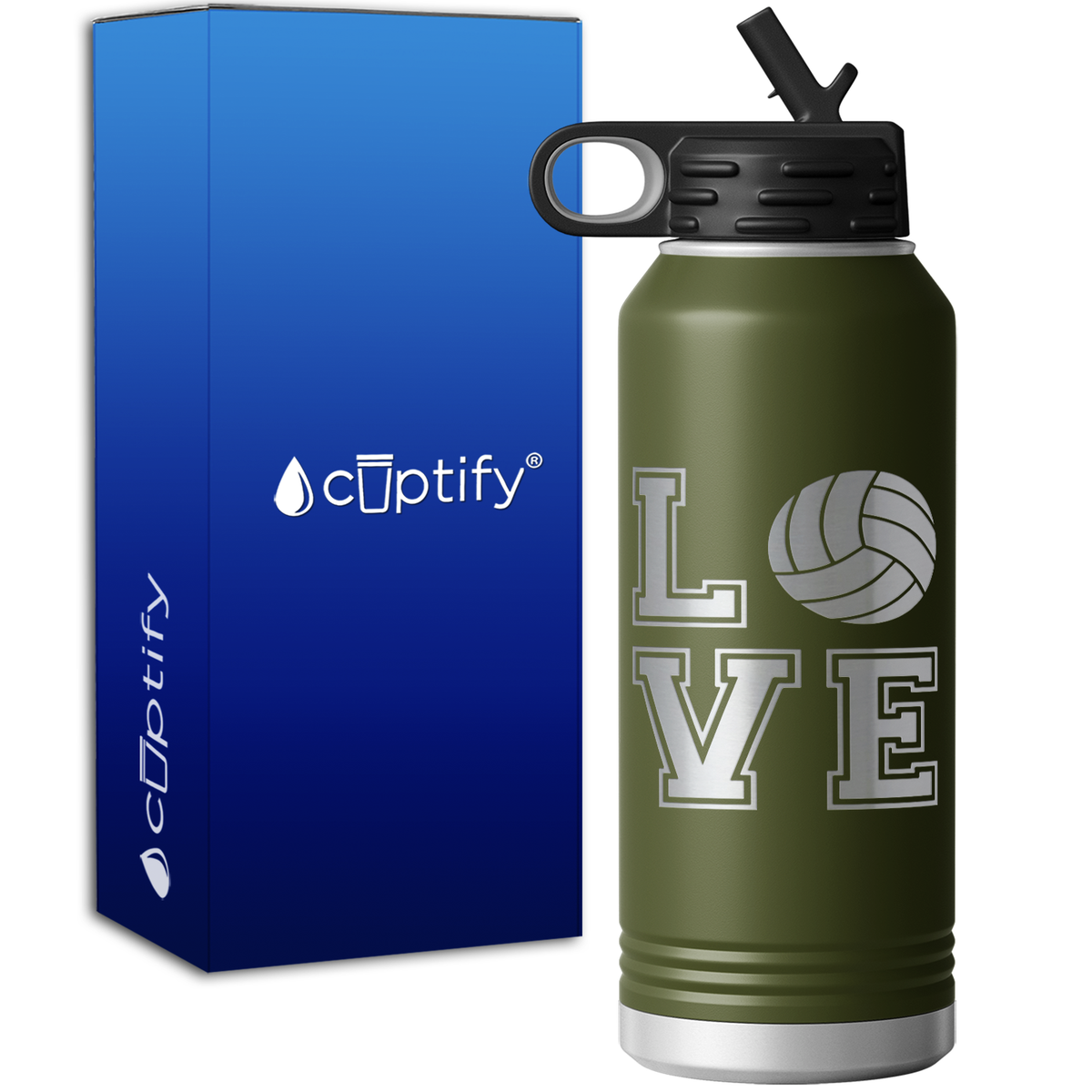 Volleyball Love 32oz Sport Water Bottle