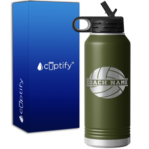 Personalized Volleyball Coach 32oz Sport Water Bottle
