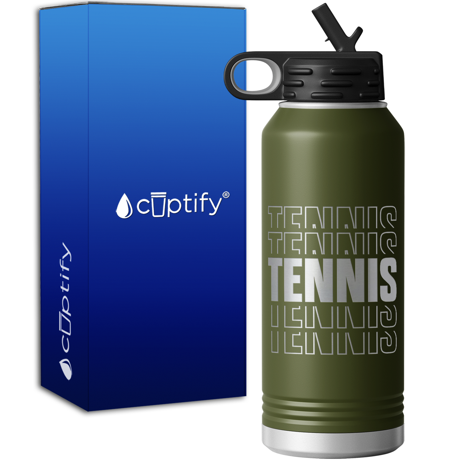 Tennis Tennis Tennis 32oz Sport Water Bottle