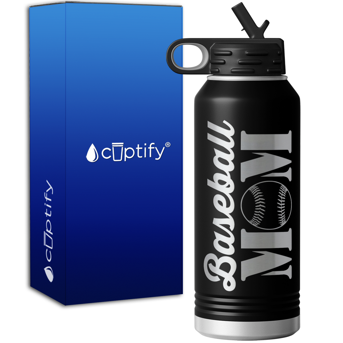 Baseball Mom 32oz Sport Water Bottle