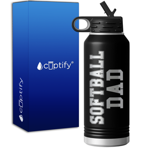 Dad Softball 32oz Sport Water Bottle