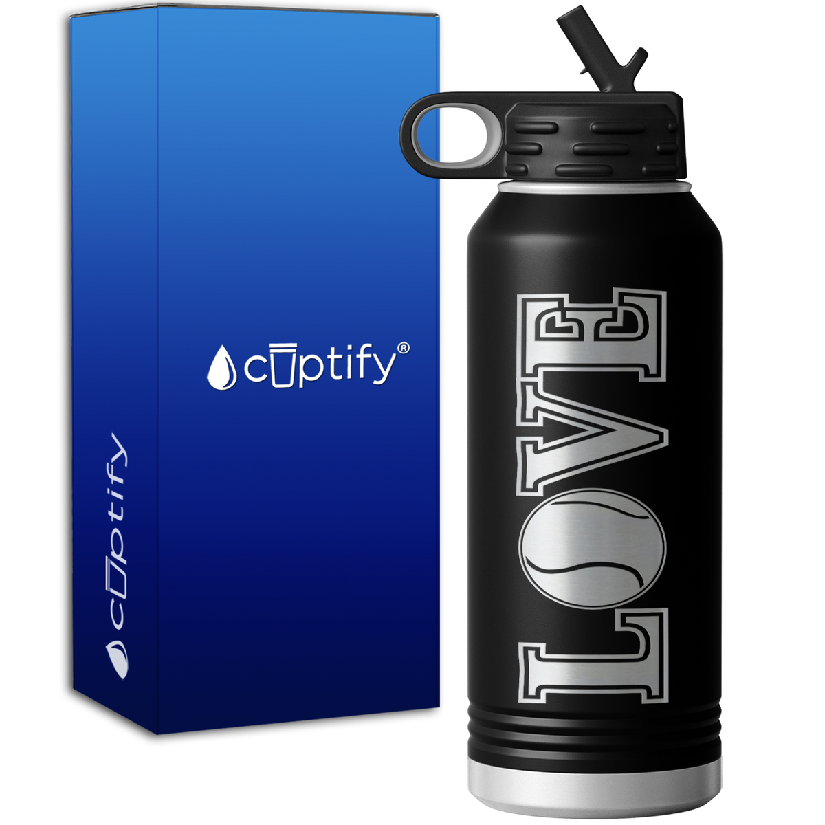 Tennis Love 32oz Sport Water Bottle