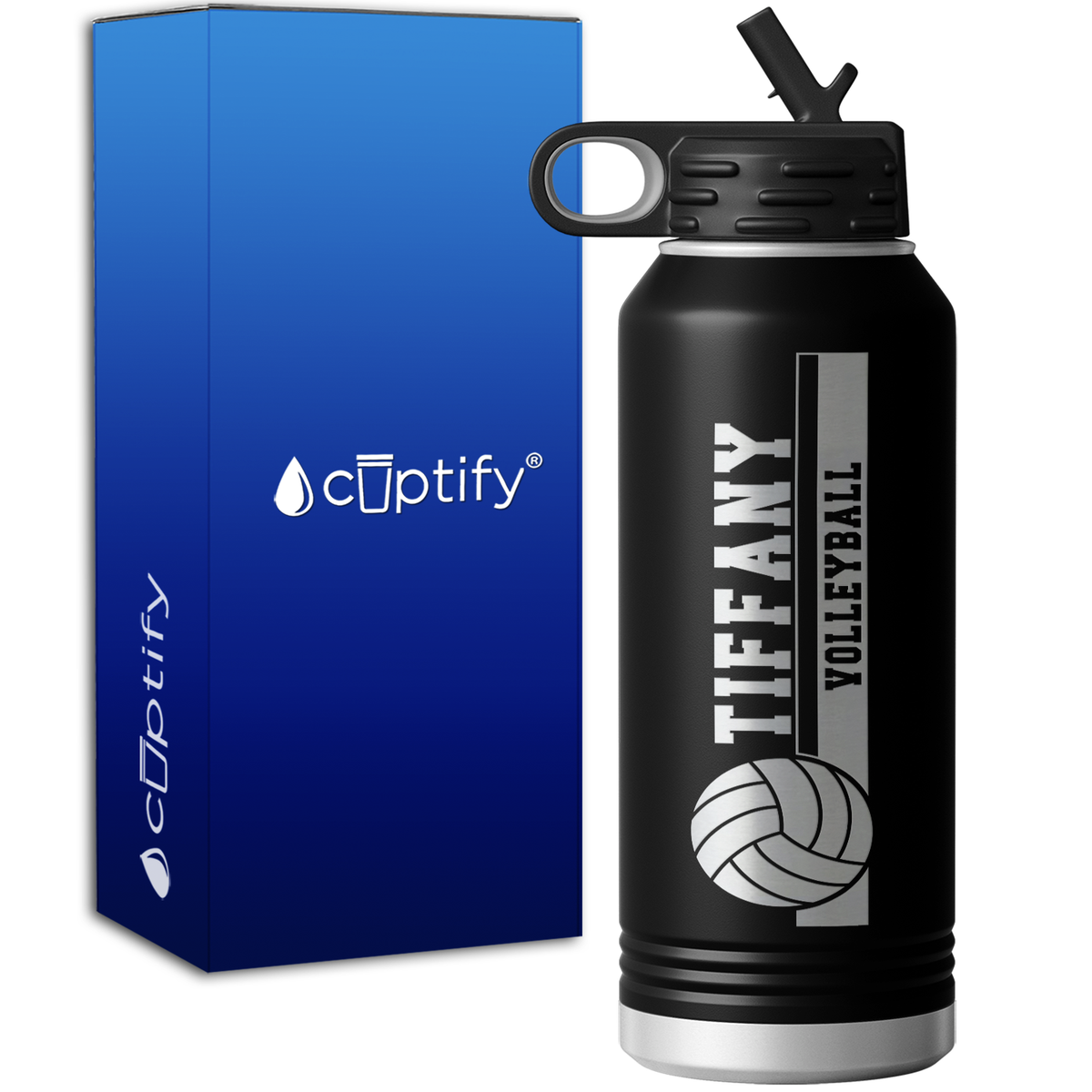 Personalized Volleyball 32oz Sport Water Bottle