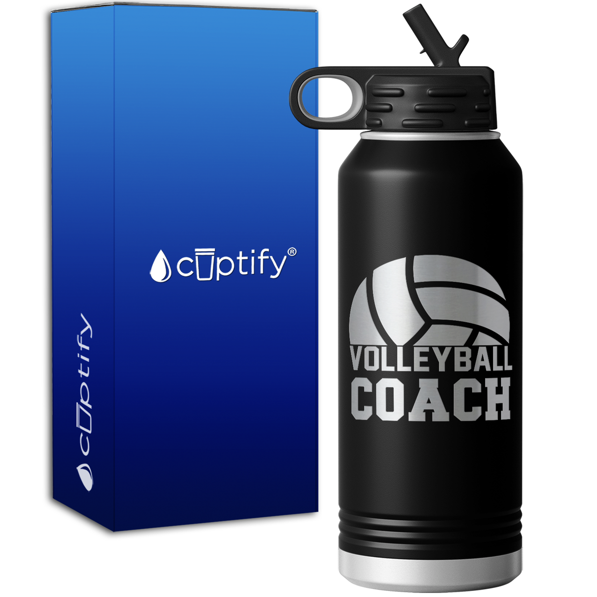 Volleyball Coach 32oz Sport Water Bottle