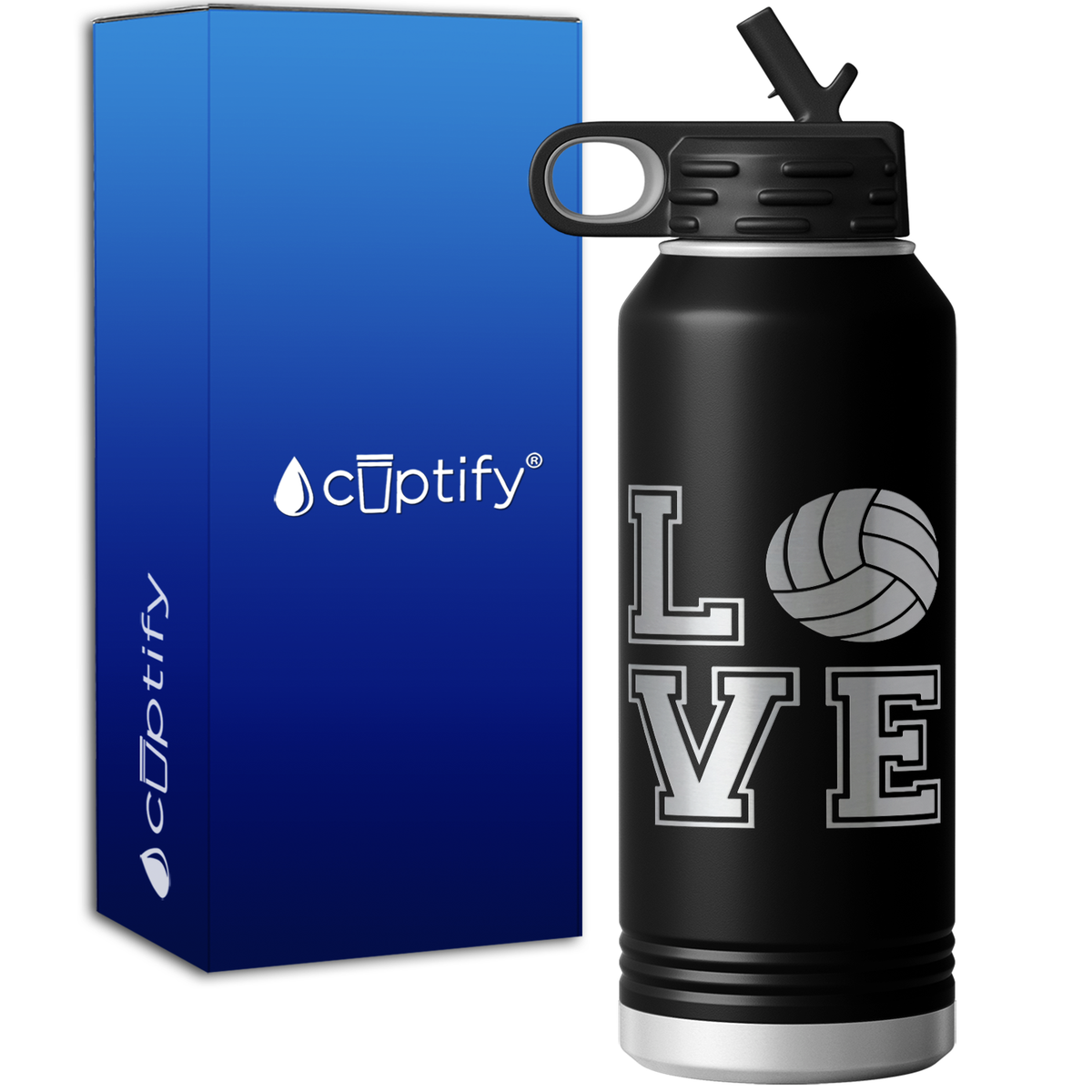 Volleyball Love 32oz Sport Water Bottle