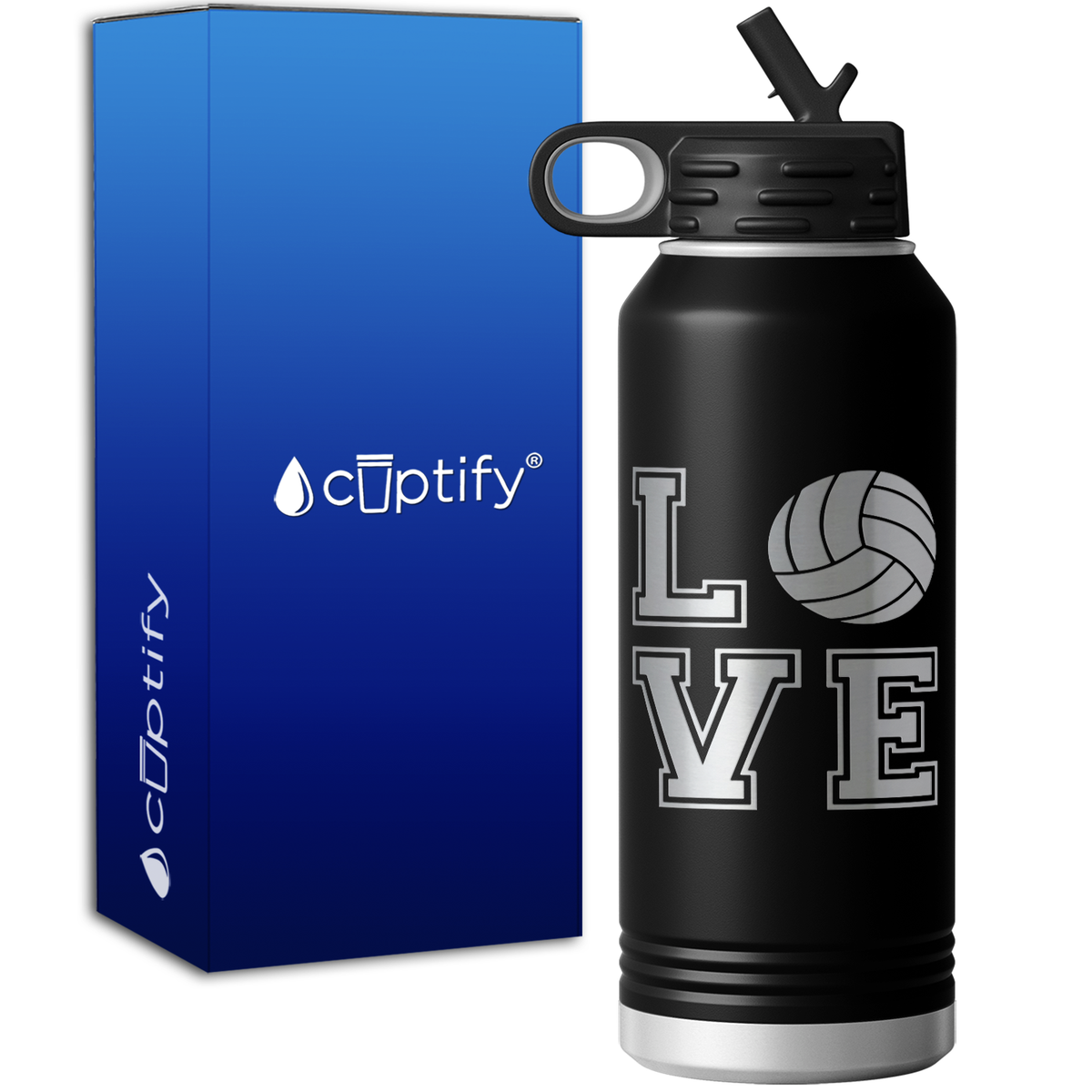 Volleyball Love 32oz Sport Water Bottle