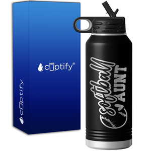 Softball Aunt 32oz Sport Water Bottle