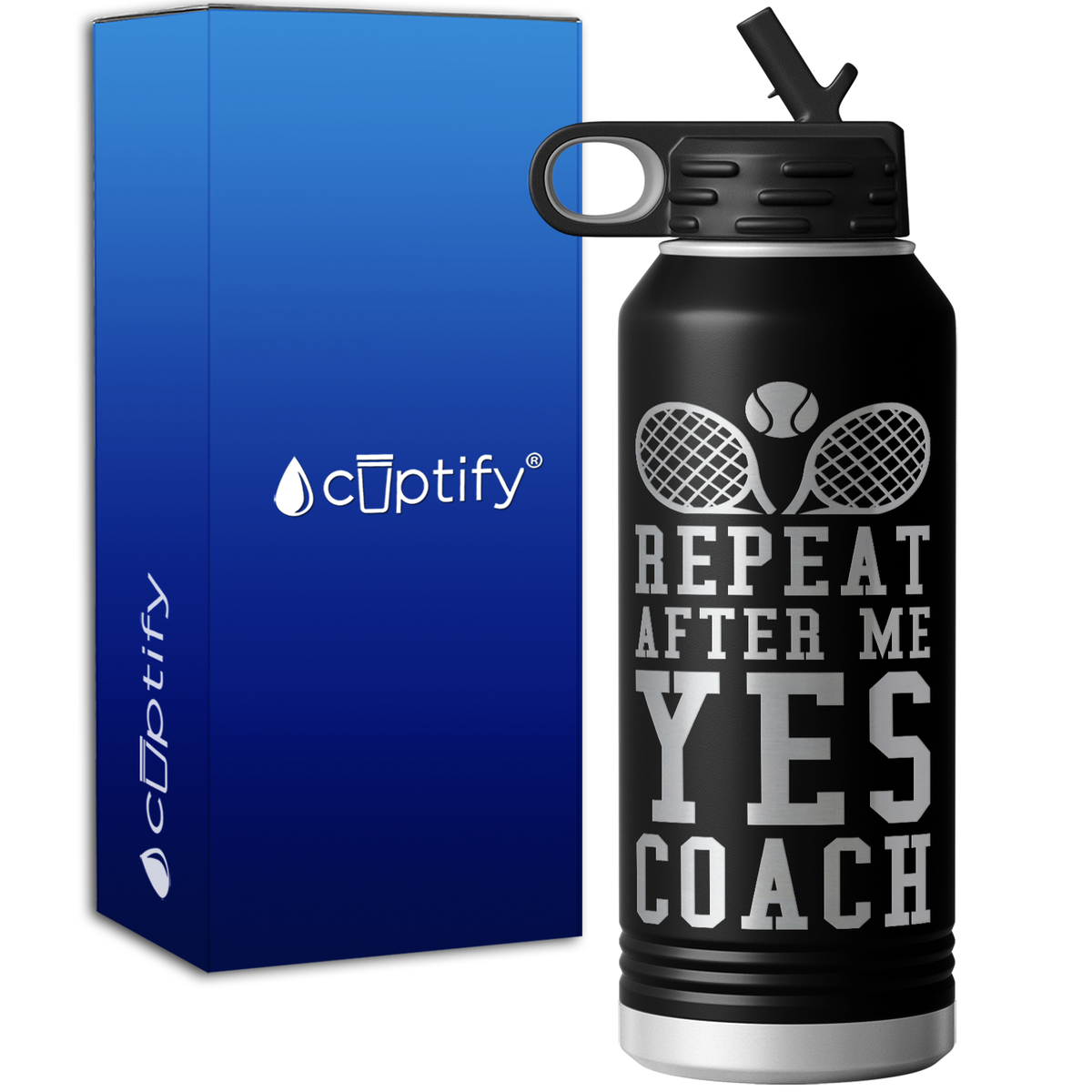 Repeat After Me Yes Coach 32oz Sport Water Bottle