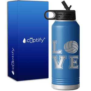 Volleyball Love 32oz Sport Water Bottle