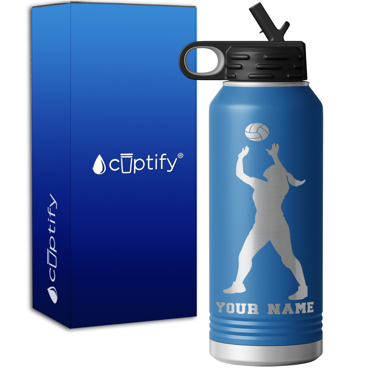 Personalized Volleyball Girl 32oz Sport Water Bottle