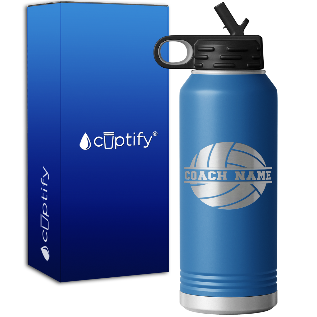 Personalized Volleyball Coach 32oz Sport Water Bottle