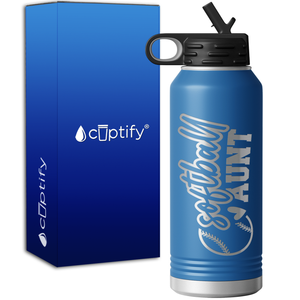 Softball Aunt 32oz Sport Water Bottle