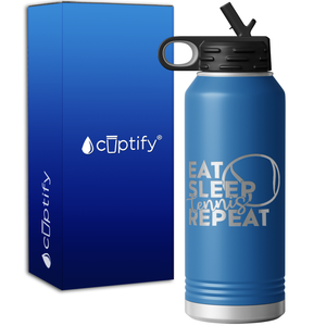 Eat Sleep Tennis Repeat 32oz Sport Water Bottle