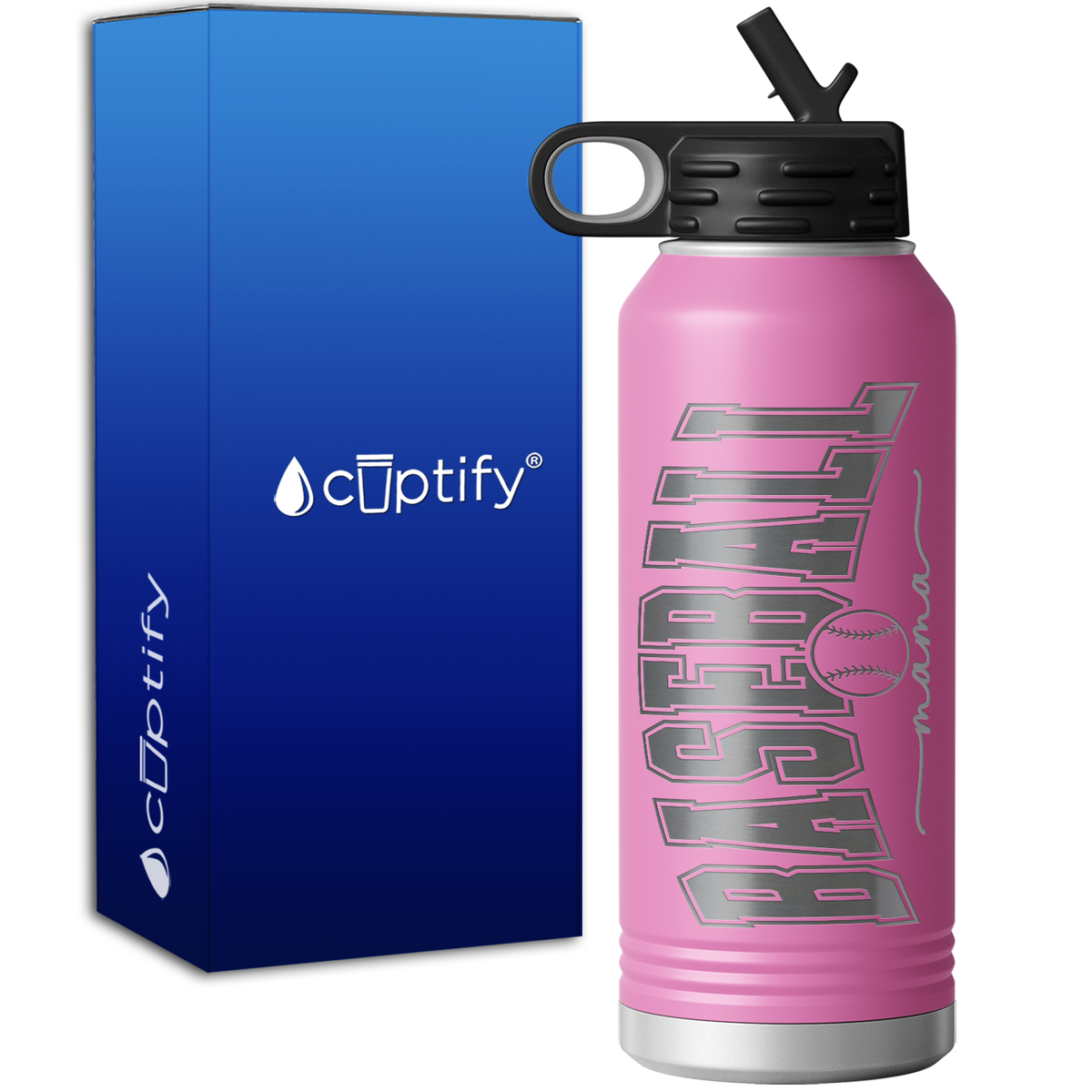 Baseball Mama 32oz Sport Water Bottle