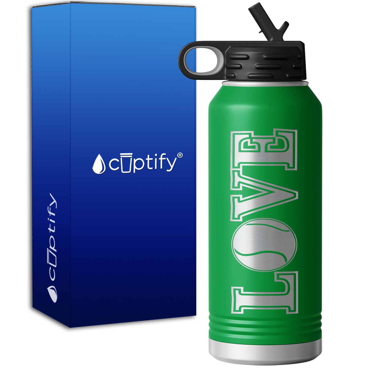 Tennis Love 32oz Sport Water Bottle