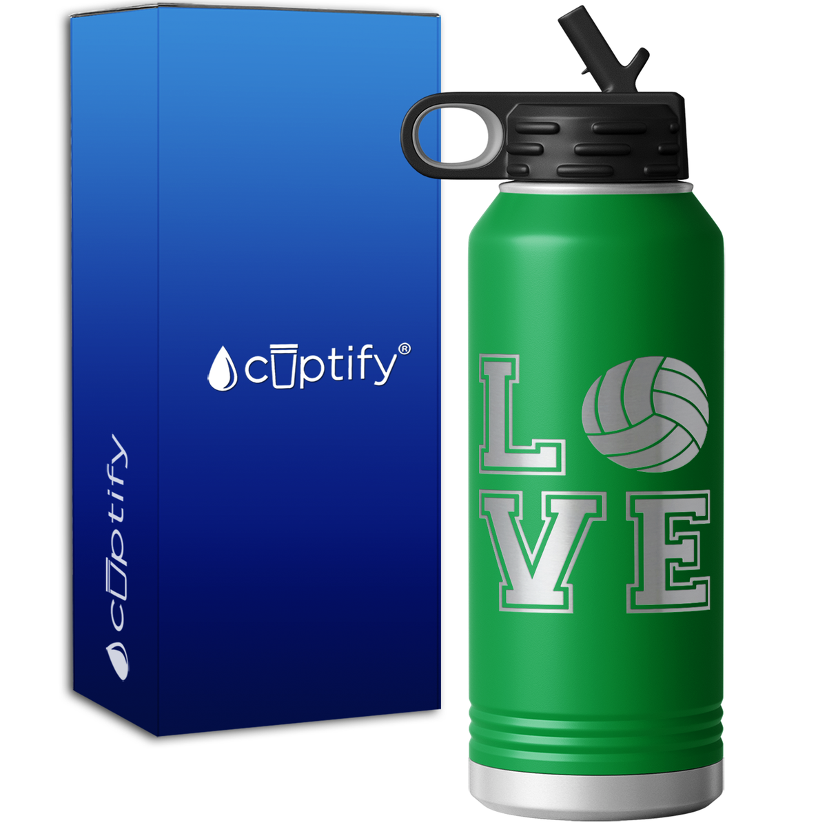 Volleyball Love 32oz Sport Water Bottle