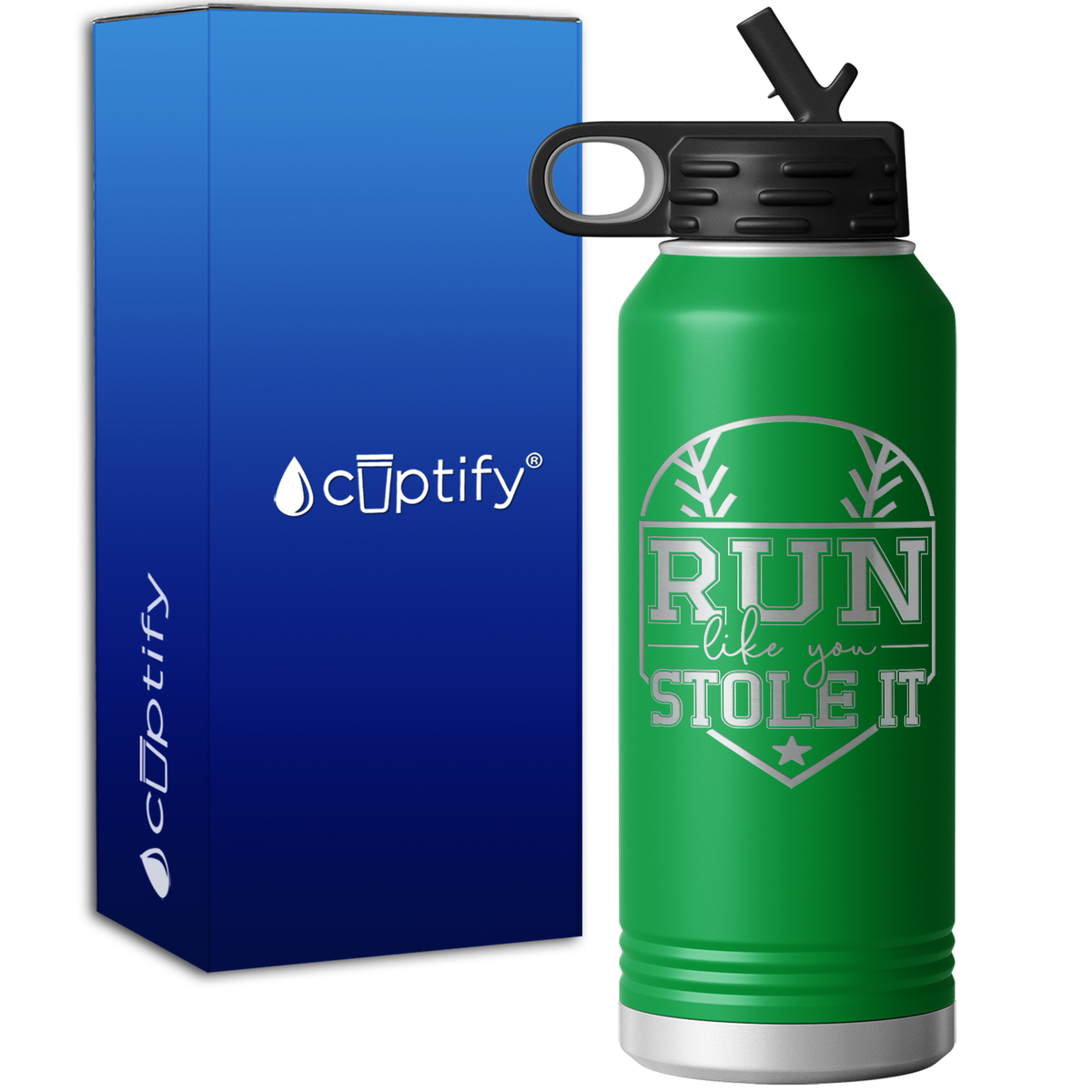 Run Like You Stole It 32oz Sport Water Bottle