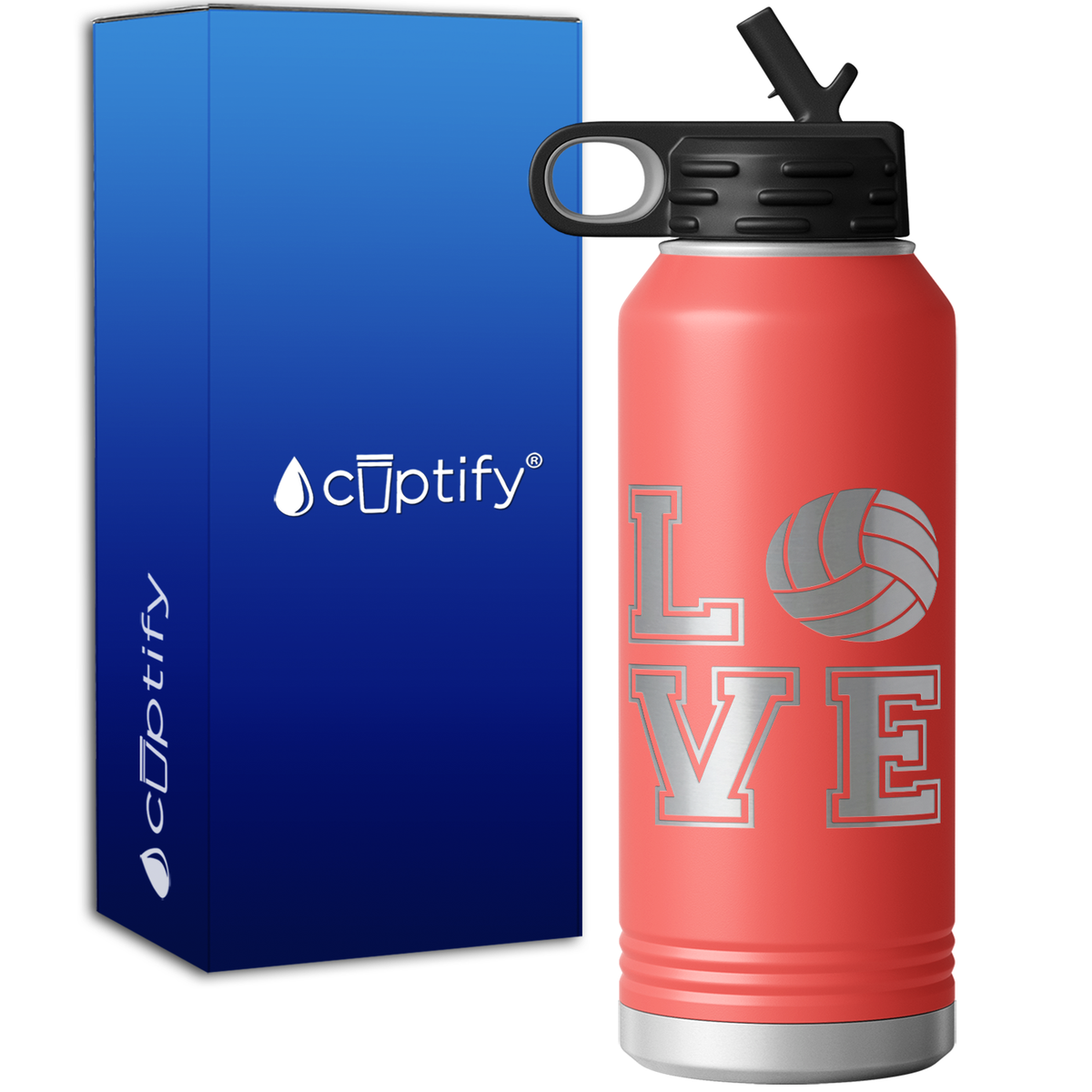 Volleyball Love 32oz Sport Water Bottle