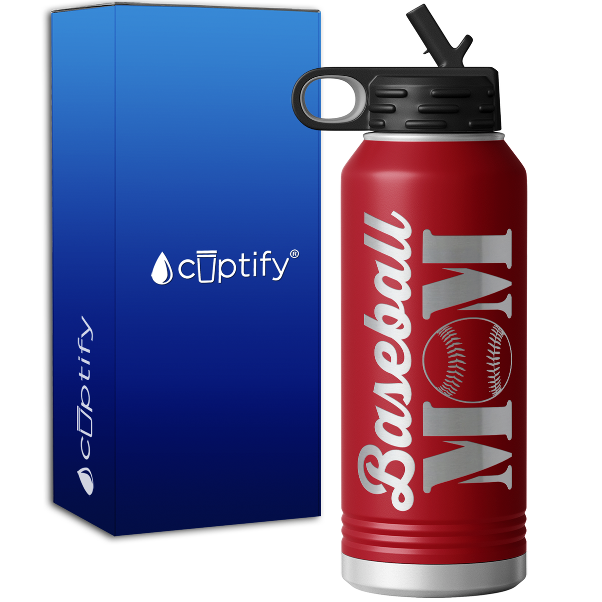 Baseball Mom 32oz Sport Water Bottle
