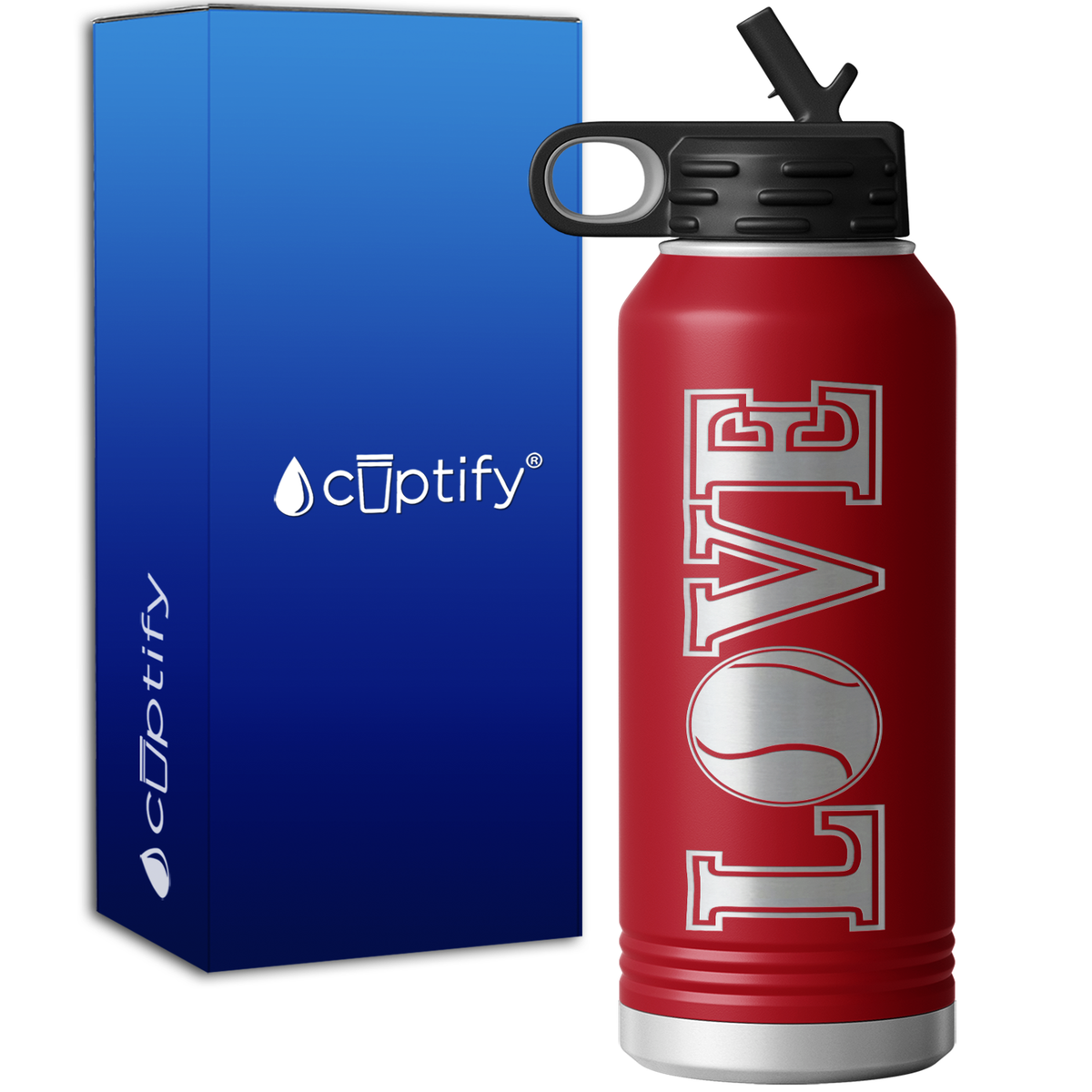 Tennis Love 32oz Sport Water Bottle