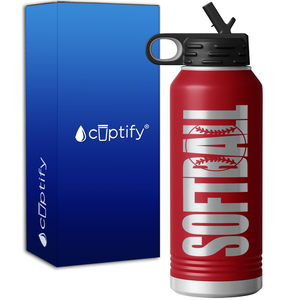 Softball 32oz Sport Water Bottle
