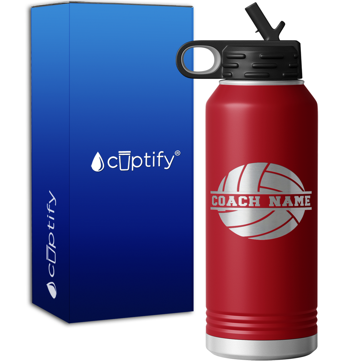 Personalized Volleyball Coach 32oz Sport Water Bottle