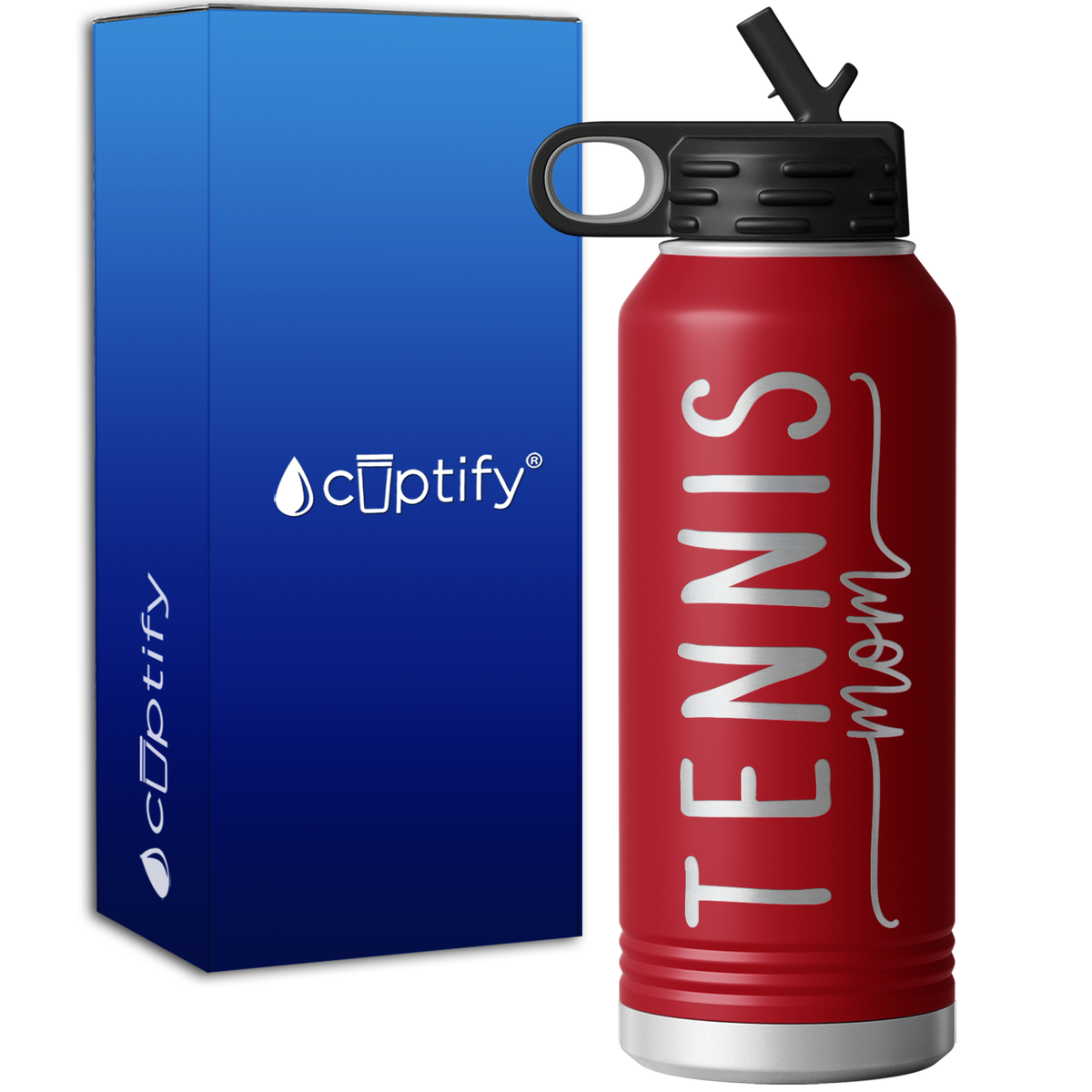 Tennis Mom 32oz Sport Water Bottle