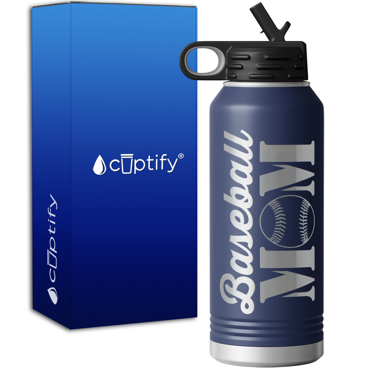 Baseball Mom 32oz Sport Water Bottle