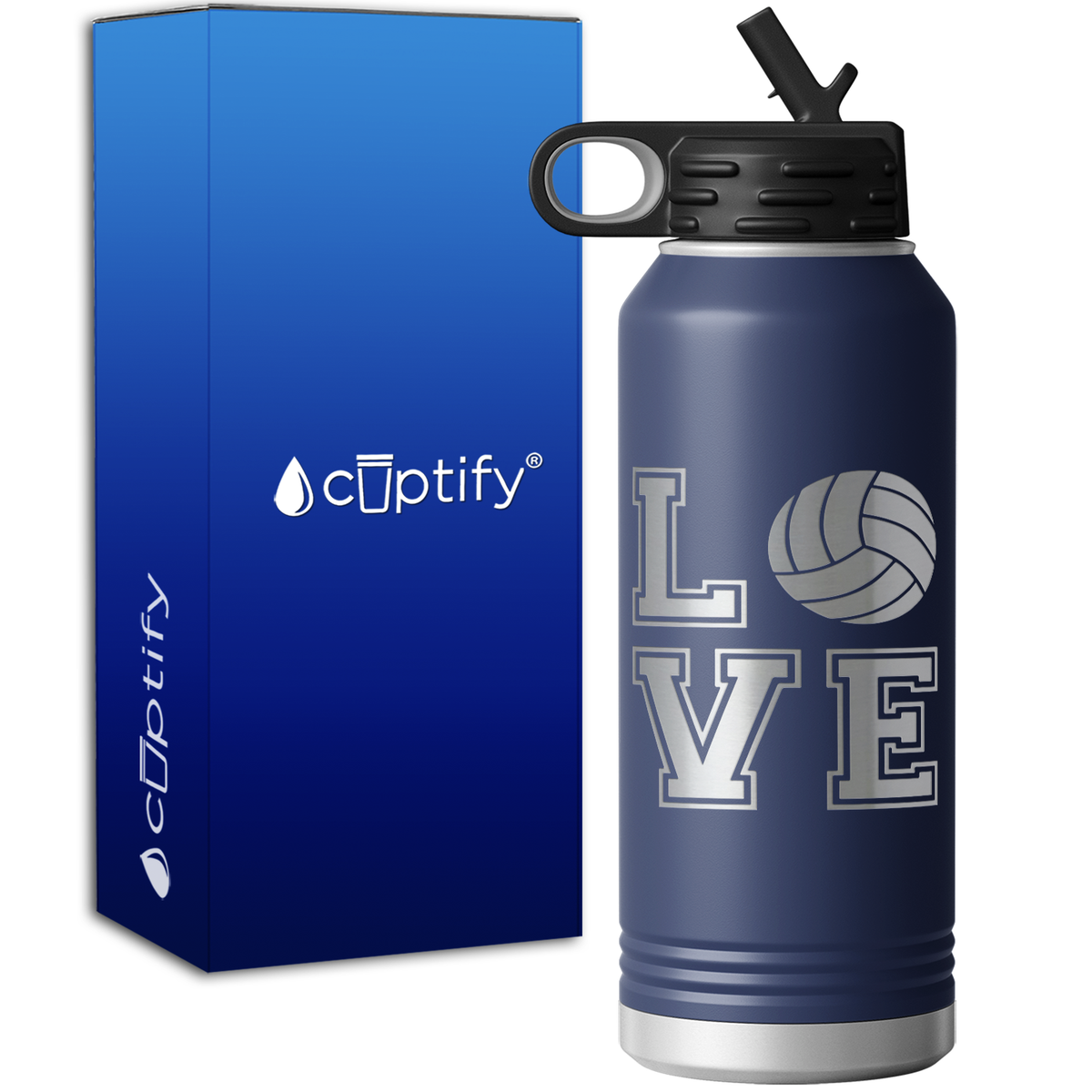 Volleyball Love 32oz Sport Water Bottle