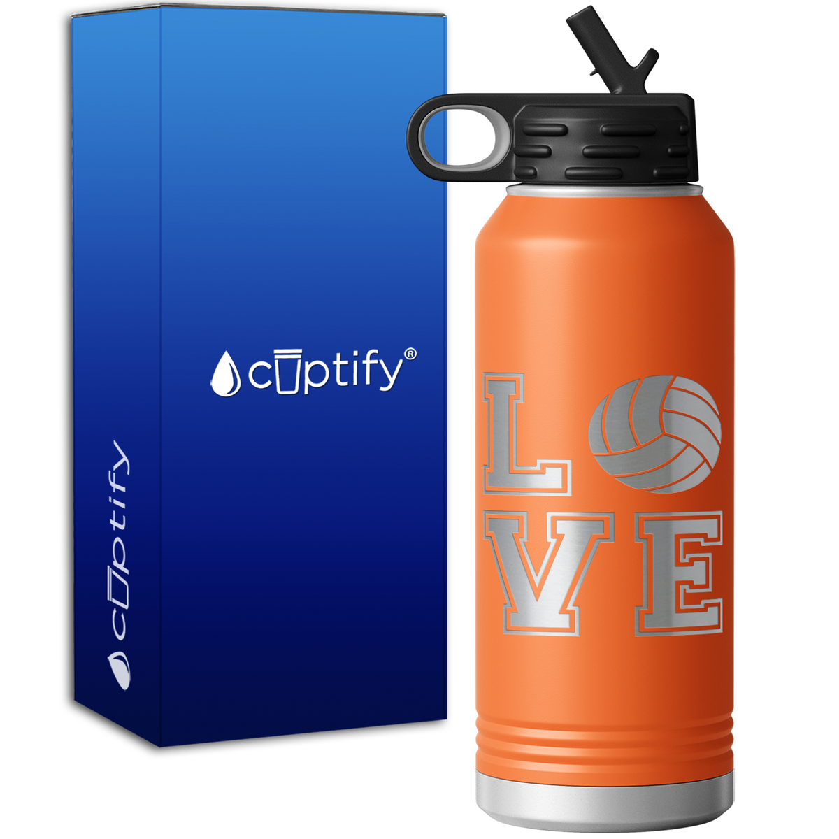 Volleyball Love 32oz Sport Water Bottle