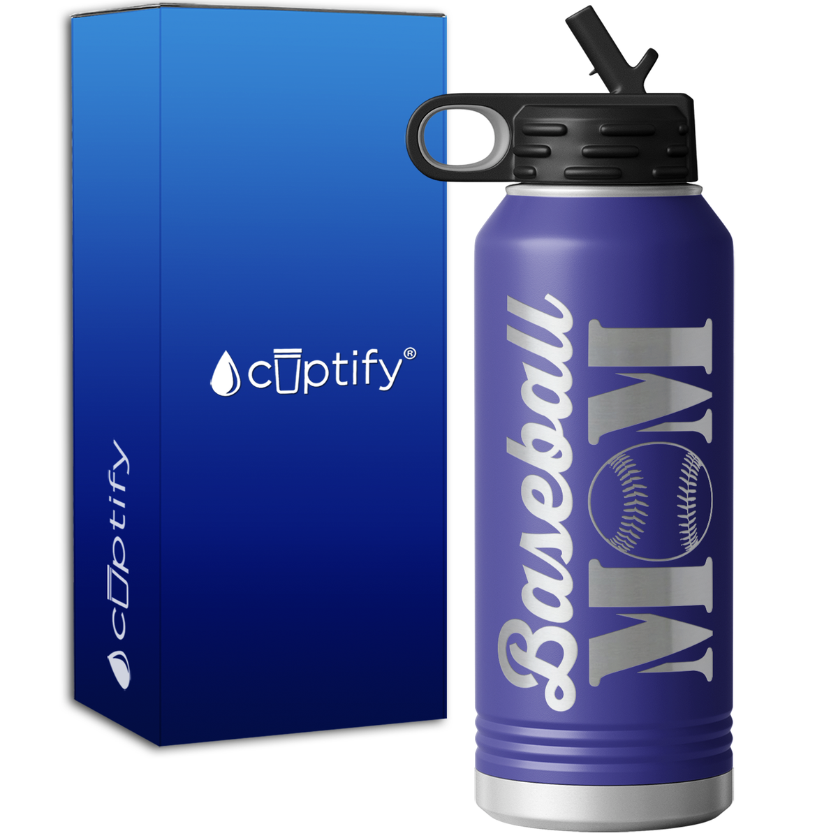 Baseball Mom 32oz Sport Water Bottle