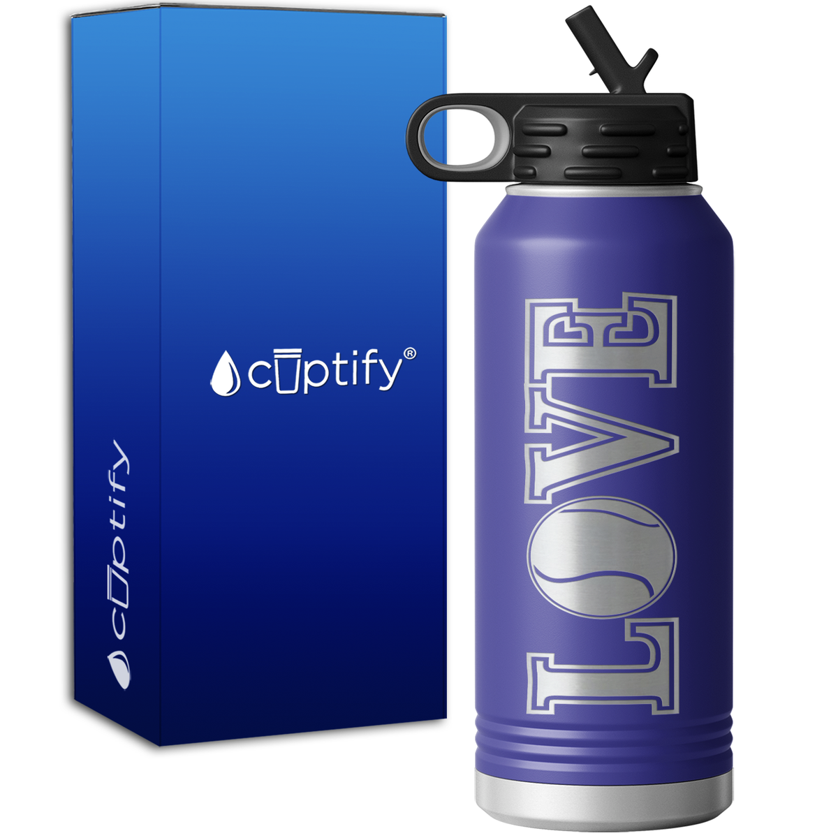 Tennis Love 32oz Sport Water Bottle