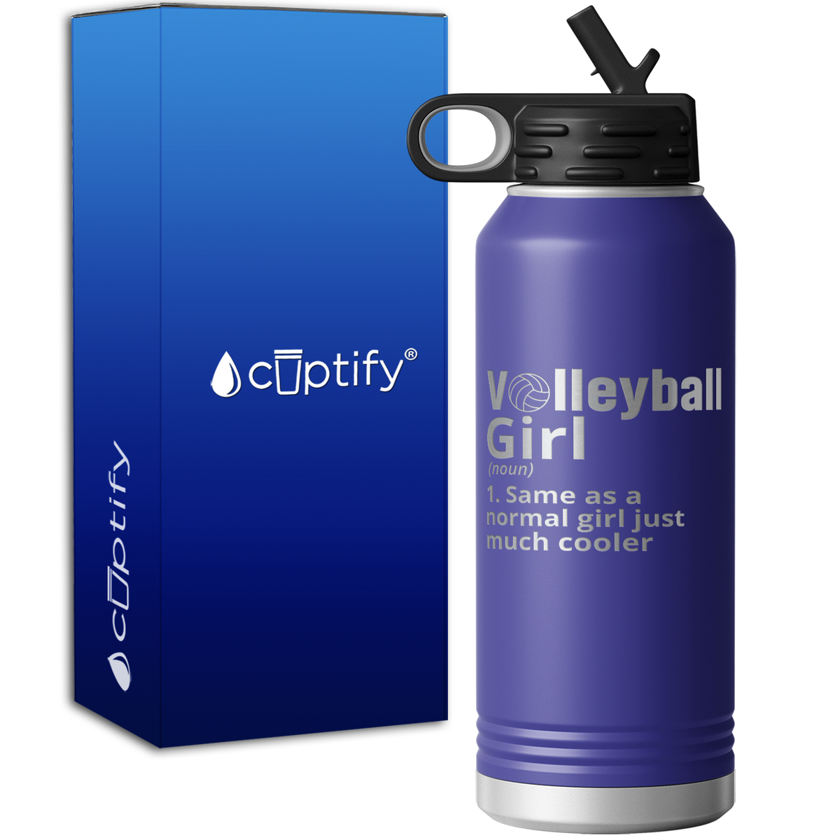 Volleyball Girl Definition 32oz Sport Water Bottle