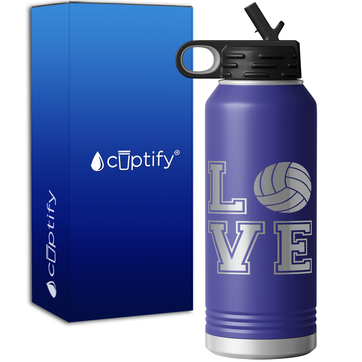 Volleyball Love 32oz Sport Water Bottle