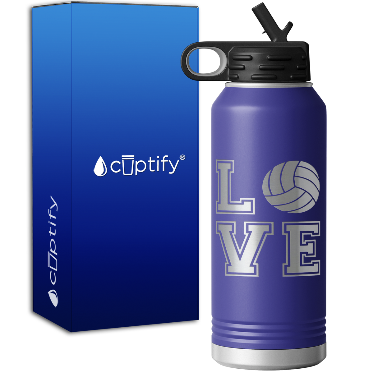 Volleyball Love 32oz Sport Water Bottle