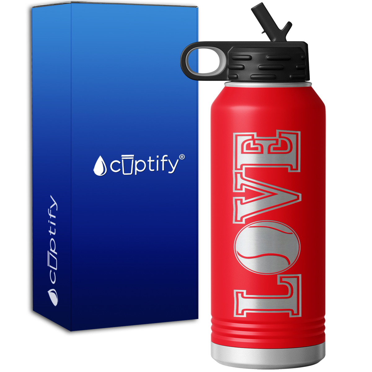 Tennis Love 32oz Sport Water Bottle