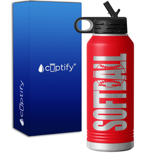 Softball 32oz Sport Water Bottle