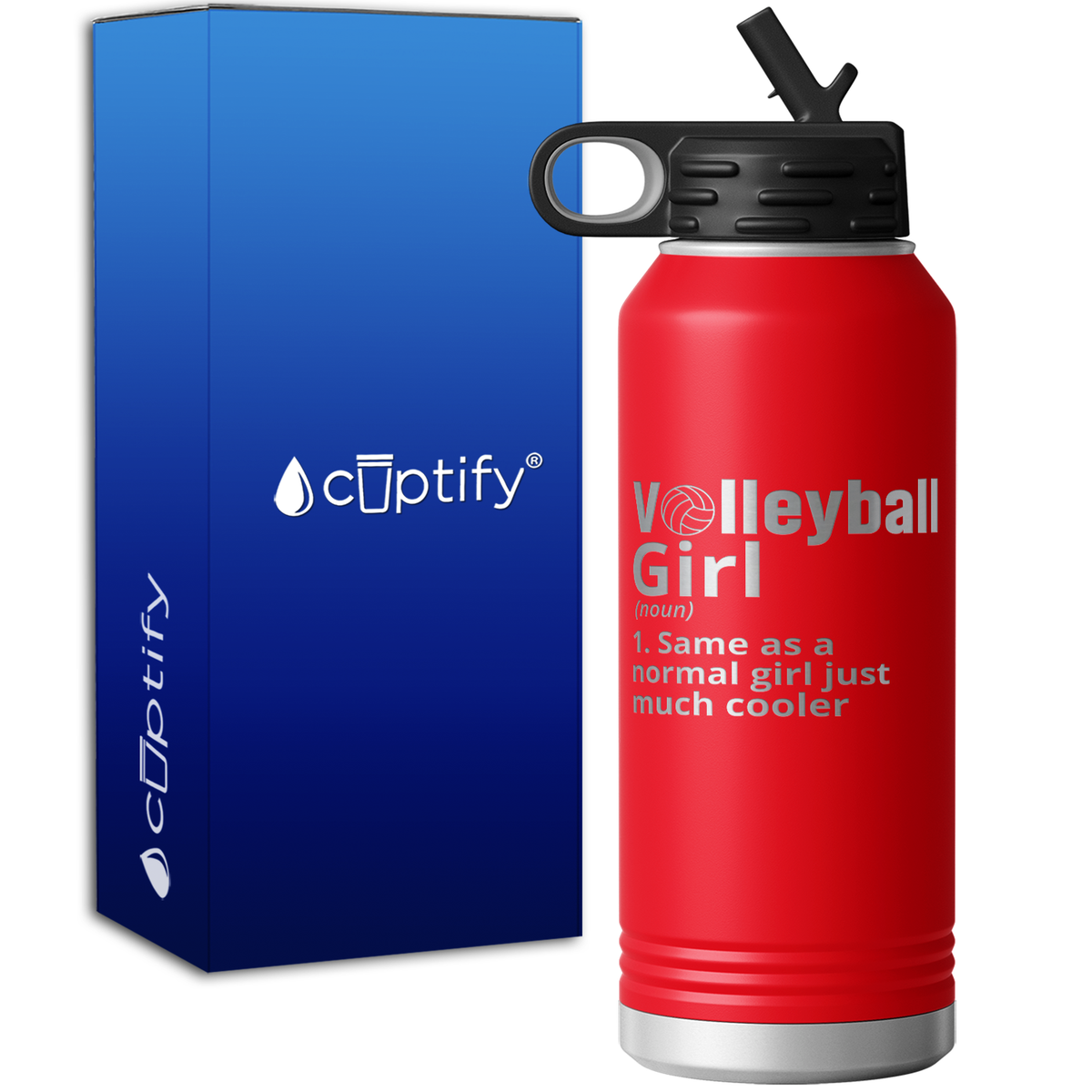 Volleyball Girl Definition 32oz Sport Water Bottle