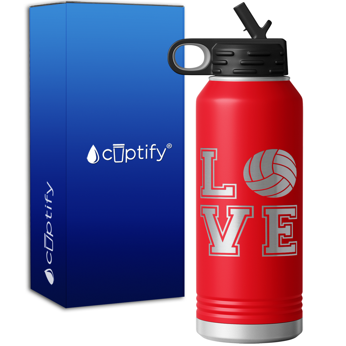 Volleyball Love 32oz Sport Water Bottle