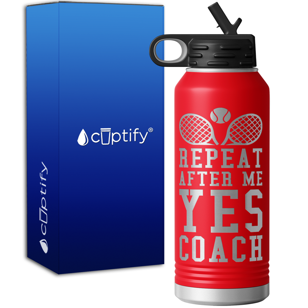 Repeat After Me Yes Coach 32oz Sport Water Bottle