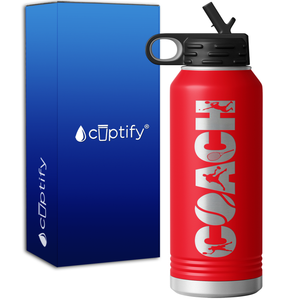 Mens Tennis Coach 32oz Sport Water Bottle