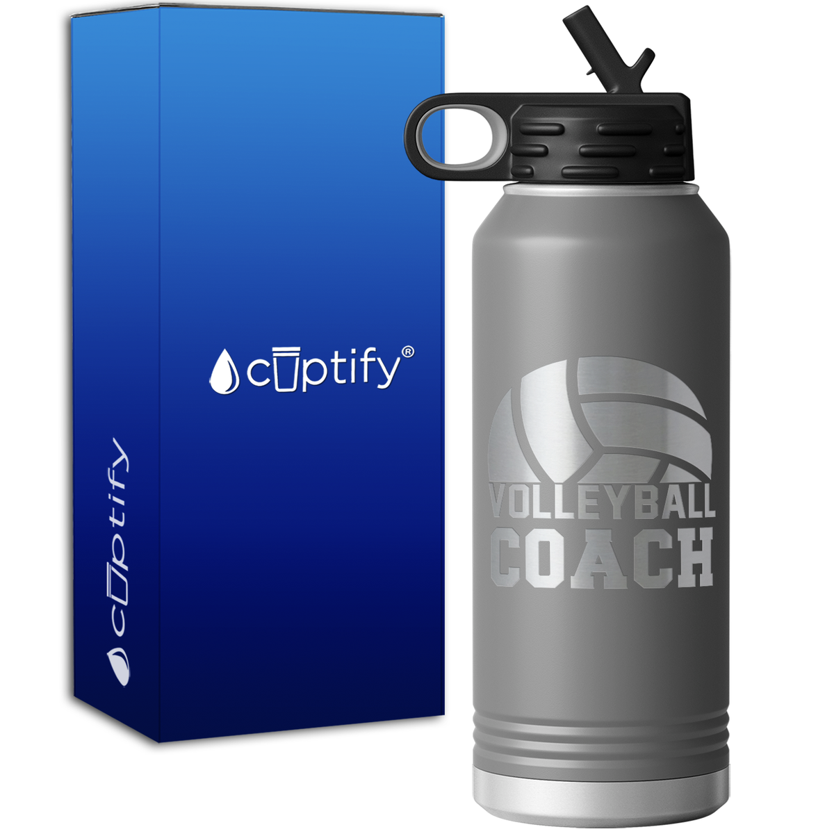 Volleyball Coach 32oz Sport Water Bottle